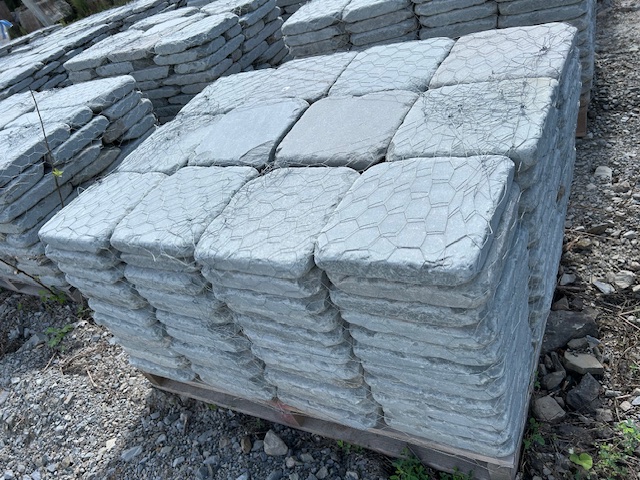 Lot 10: 3 pallets 12"x12"x2" Tumbled Bluestone Pavers 3
